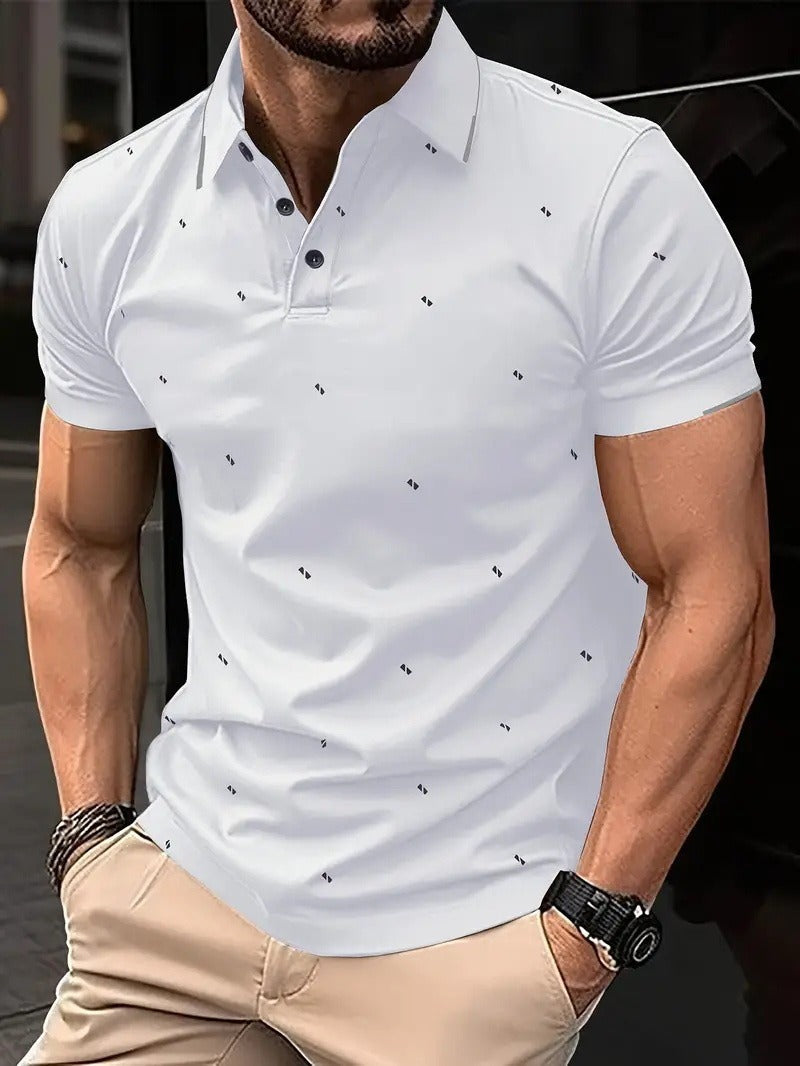 Herren Golf Polo | 3D Druck | Sportlich & Atmungsaktiv | Leichtgewichtig