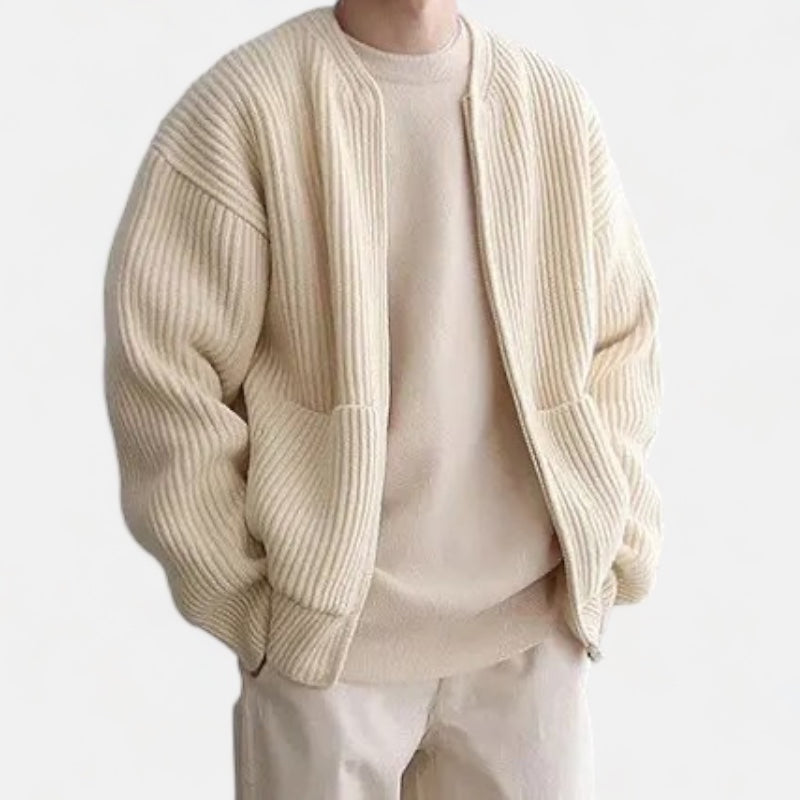 Herren - Strickjacke mit Reißverschluss - Kuscheliger Strickstil - Ideale Übergangsjacke für jeden Anlass