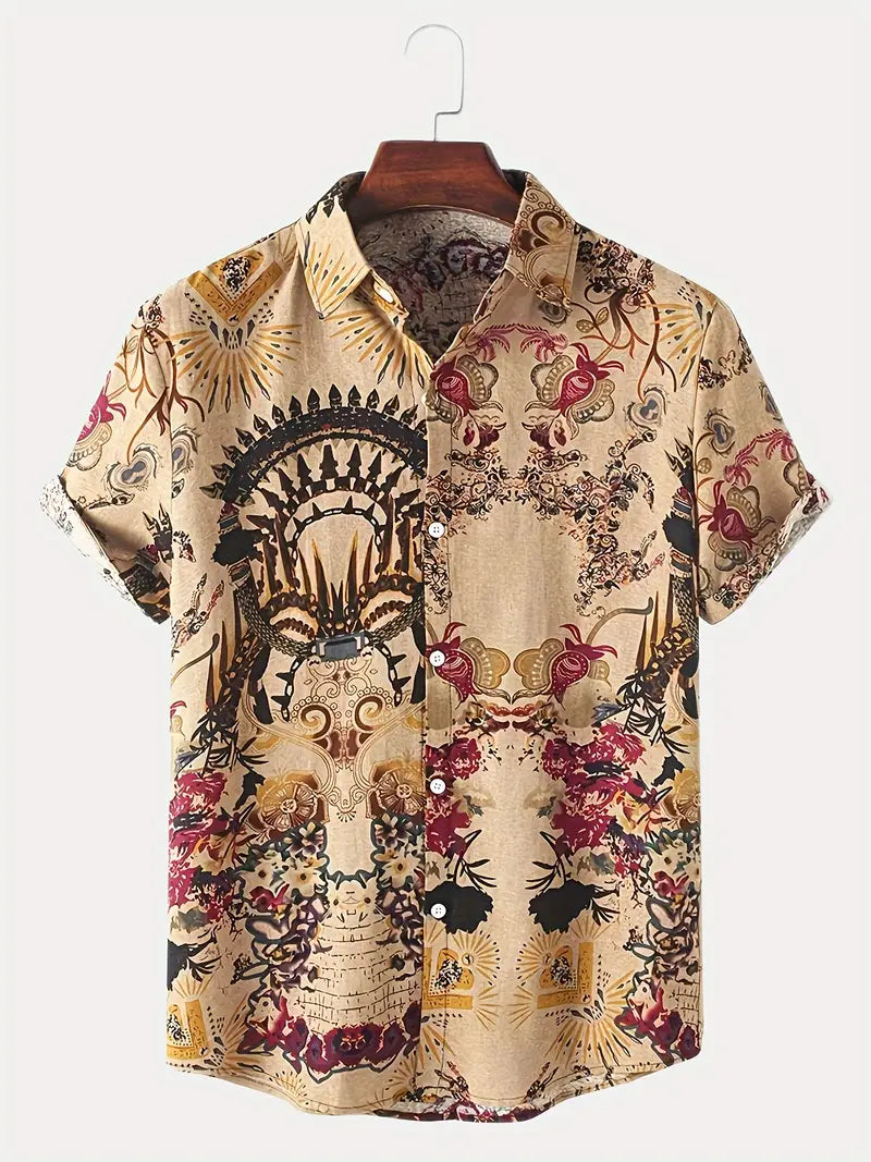 Herren - Leichtes Button-Up Hemd - Atmungsaktive Baumwolle - Ideales Freizeit Oberteil