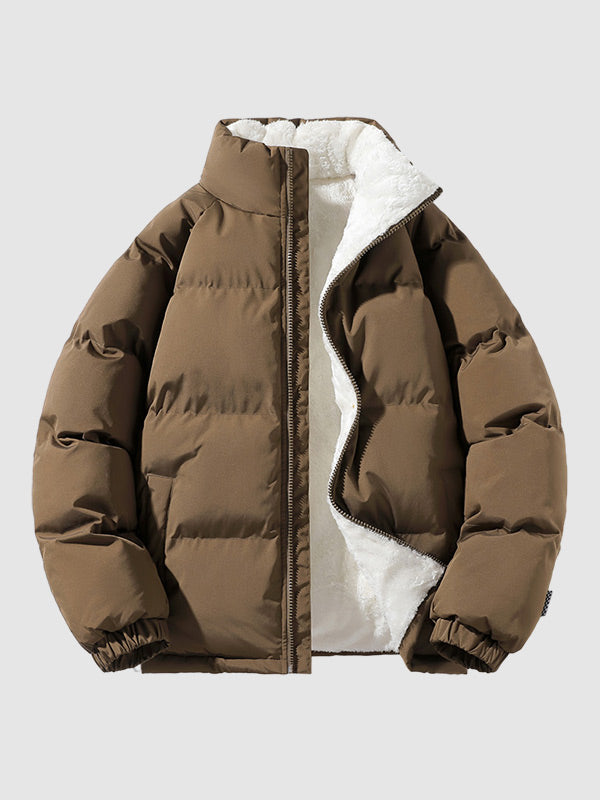 Herren - Dicke Puffer Jacke - Fleece gefüttert - Optimale Wärme - Ideal für kaltes Wetter
