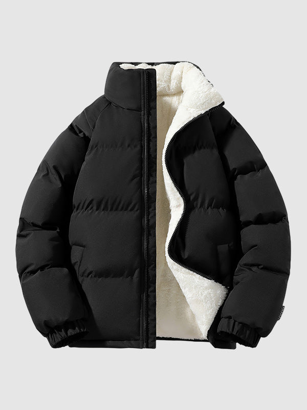 Herren - Dicke Puffer Jacke - Fleece gefüttert - Optimale Wärme - Ideal für kaltes Wetter