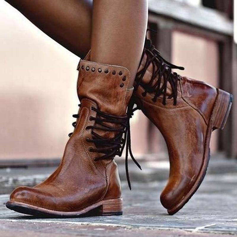 Damen - Stiefel - Stylisches Kunstleder - Bequeme und vielseitige Schuhe für jeden Anlass