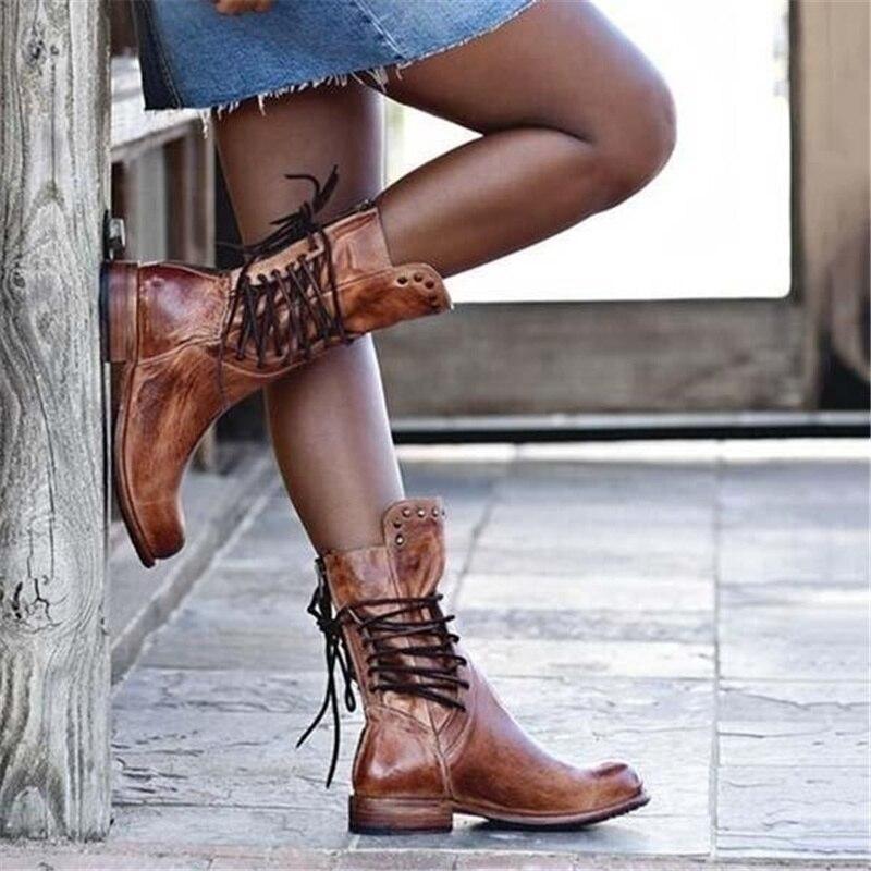 Damen - Stiefel - Stylisches Kunstleder - Bequeme und vielseitige Schuhe für jeden Anlass