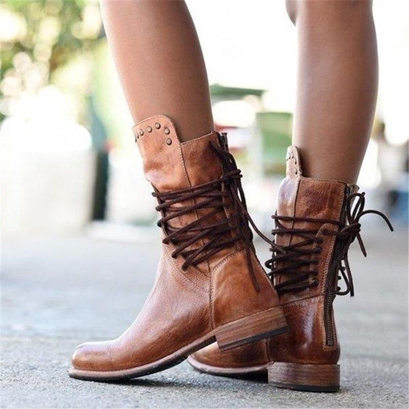 Damen - Stiefel - Stylisches Kunstleder - Bequeme und vielseitige Schuhe für jeden Anlass