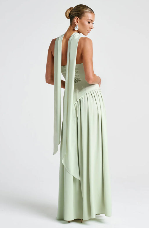 Damen - Trägerloses Abendkleid - A-Linie mit Schlitz - Elegantes Design für besondere Anlässe
