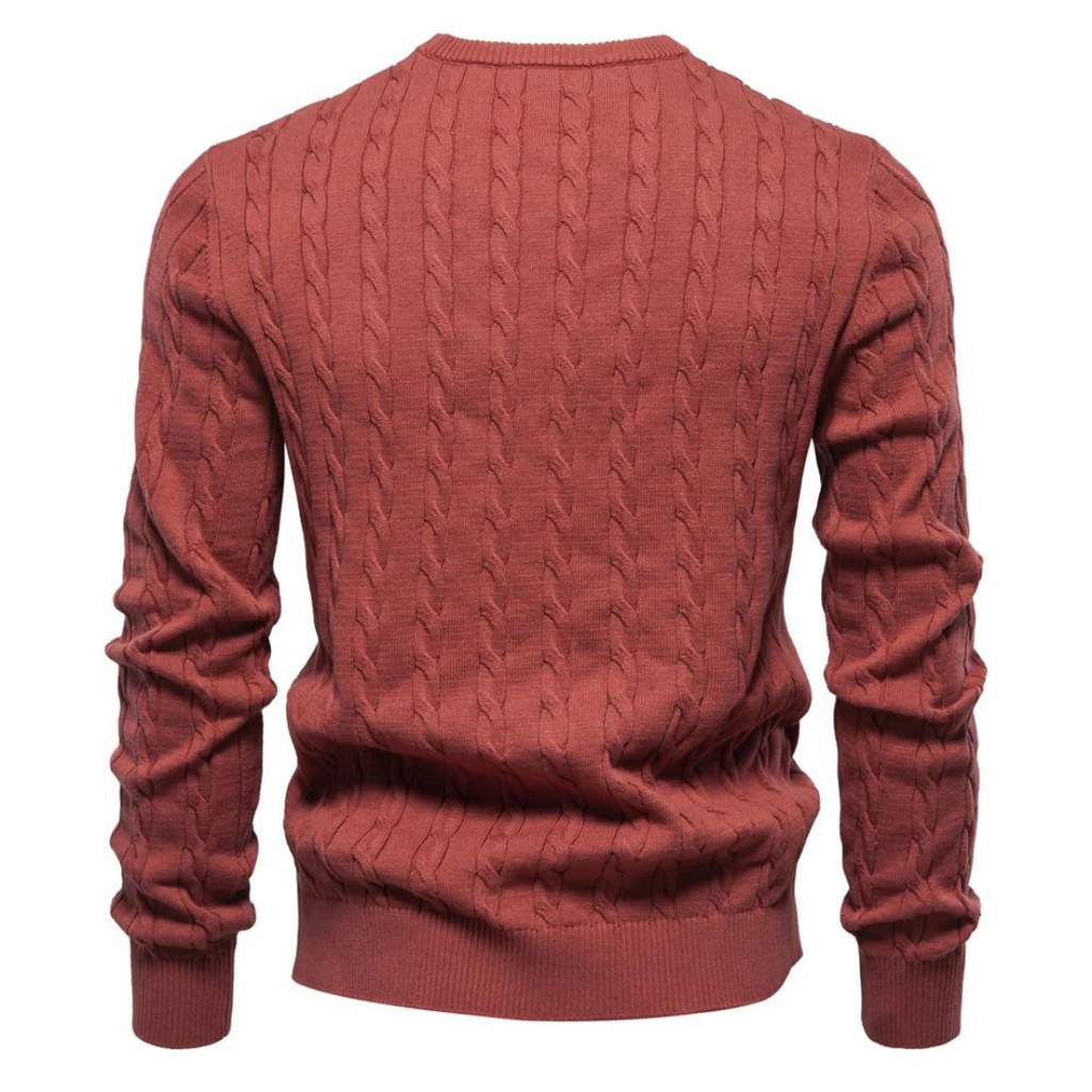 Herren - Zopfstrick Pullover - Weicher Stoff - Warmer Ponty - Lässiger und bequemer Pullover für jeden Anlass