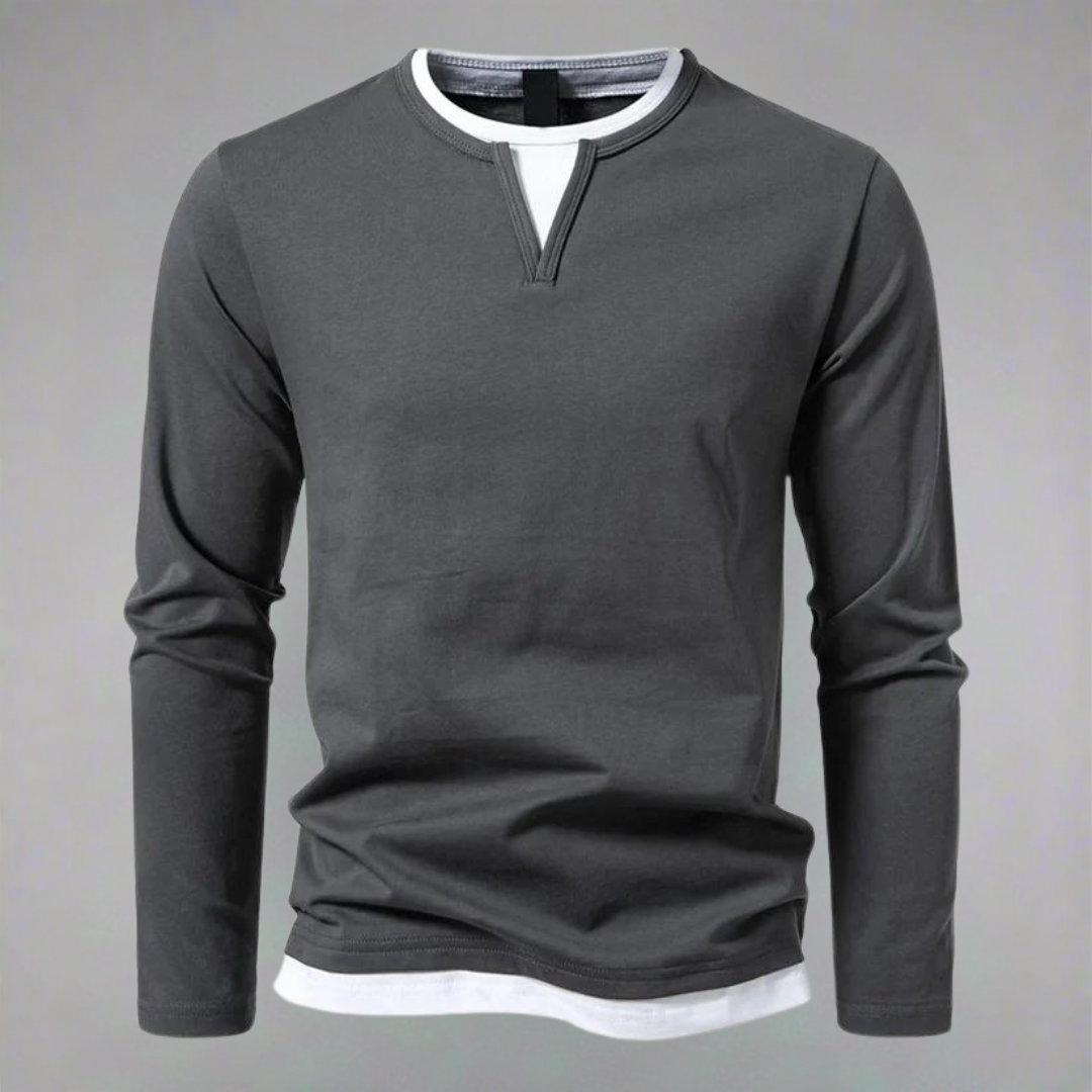 Herren - Pullover - Baumwolle - Langarm V-Ausschnitt - Moderner Stil für jeden Anlass