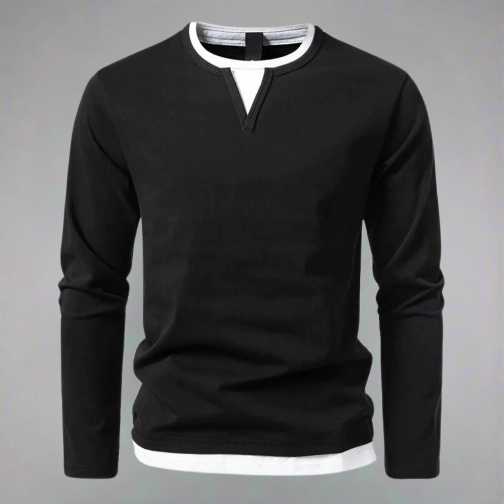 Herren - Pullover - Baumwolle - Langarm V-Ausschnitt - Moderner Stil für jeden Anlass