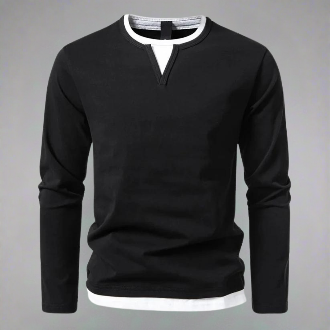 Herren - Pullover - Baumwolle - Langarm V-Ausschnitt - Moderner Stil für jeden Anlass