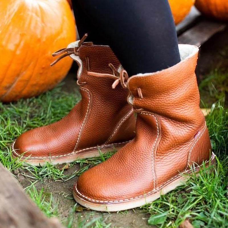 Damen - Winterstiefel - Pelzgefüttert & Wasserdicht - Stylische Schuhe für kaltes Wetter
