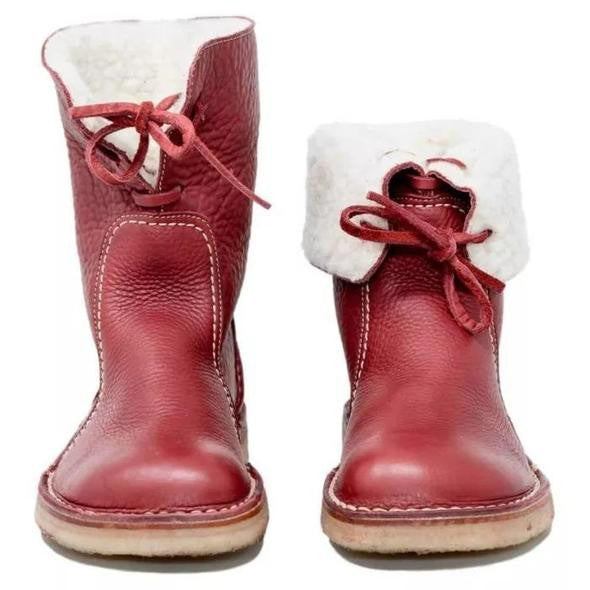 Damen - Winterstiefel - Pelzgefüttert & Wasserdicht - Stylische Schuhe für kaltes Wetter
