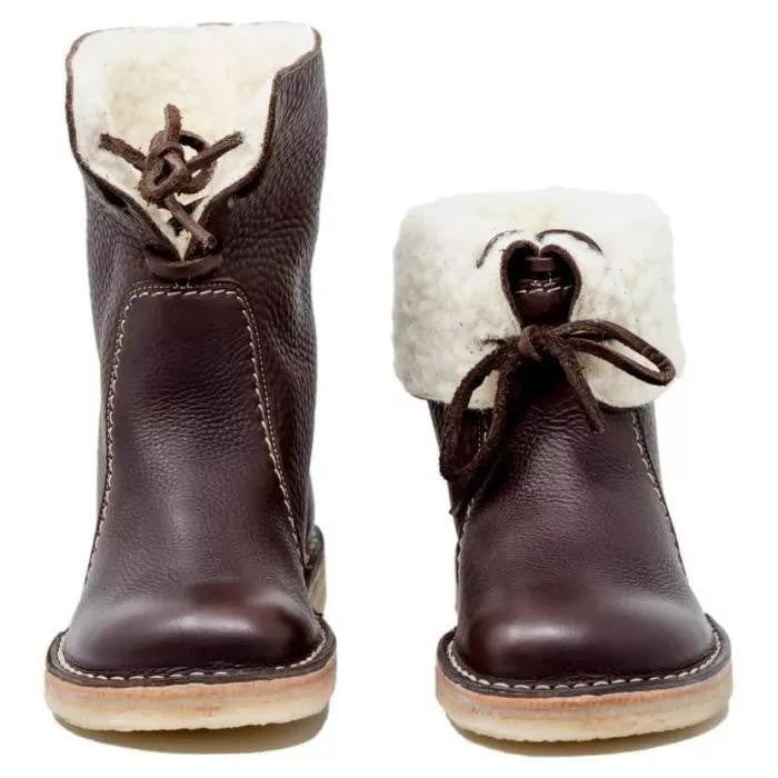 Damen - Winterstiefel - Pelzgefüttert & Wasserdicht - Stylische Schuhe für kaltes Wetter