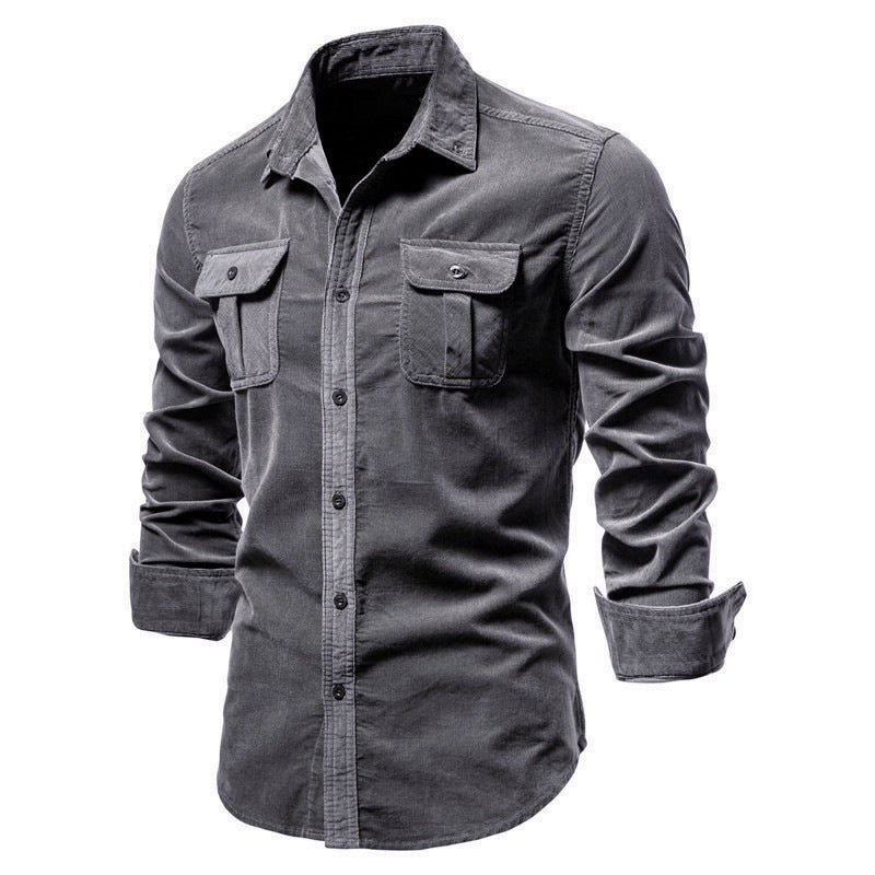 Herren - Hemd - Cordstoff - Baumwolle - Lässige Passform - Ideal für Smart Casual Outfits