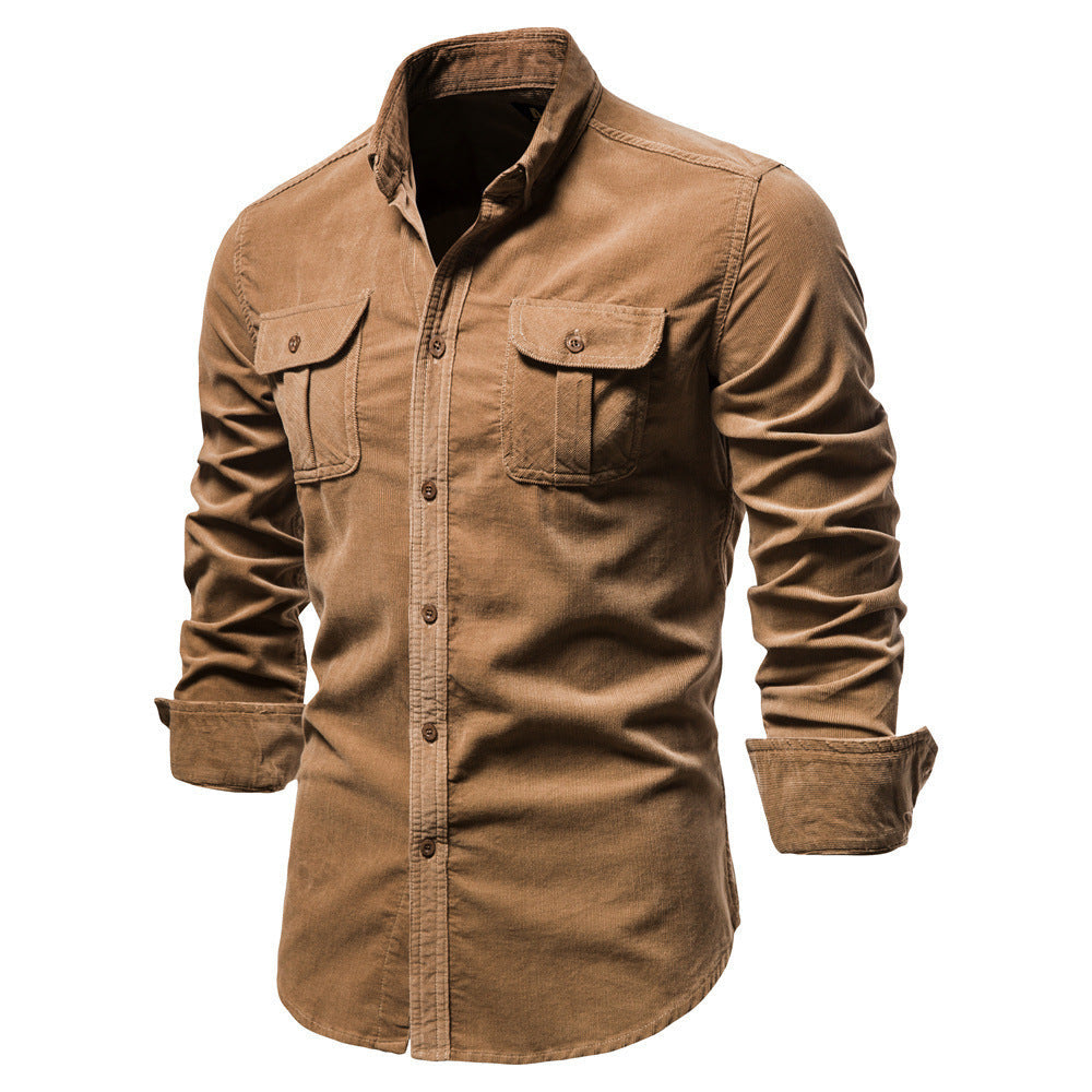 Herren - Hemd - Cordstoff - Baumwolle - Lässige Passform - Ideal für Smart Casual Outfits