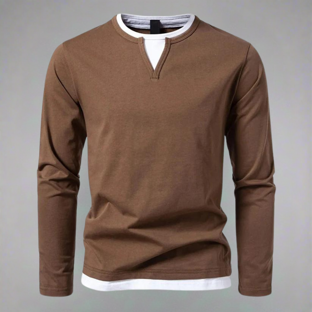 Herren - Pullover - Baumwolle - Langarm V-Ausschnitt - Moderner Stil für jeden Anlass