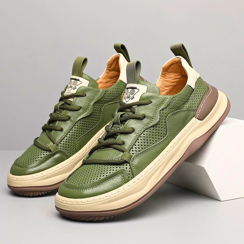 Herren - Sneakers - Leder - modisches Design - Bequeme Freizeitschuhe für jeden Anlass
