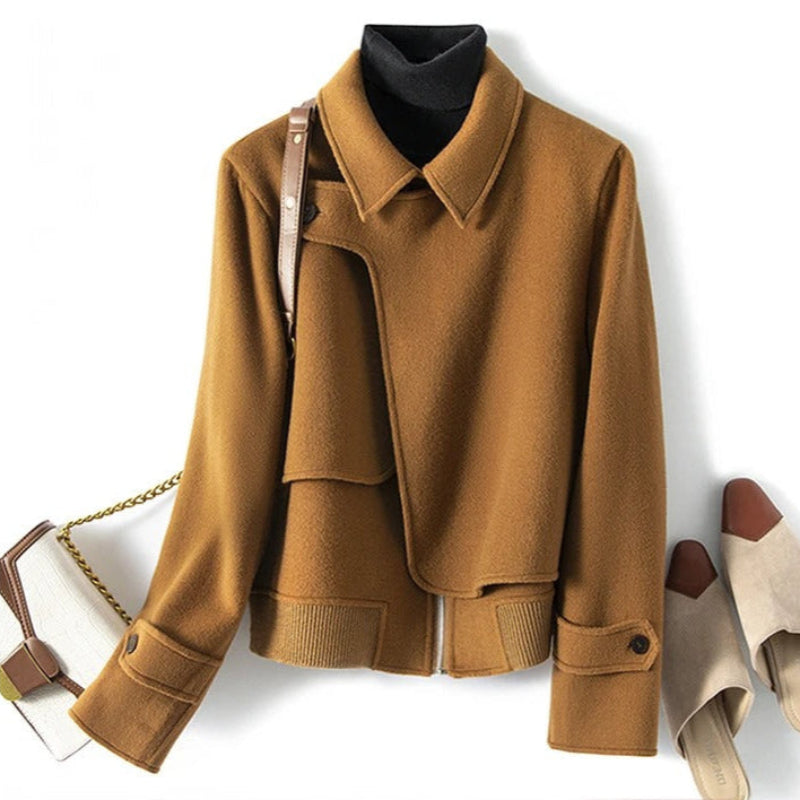 Damen - Stilvolle jacke - Woll - Hohe Wärme & zeitlose Eleganz - Ideal für jede Gelegenheit