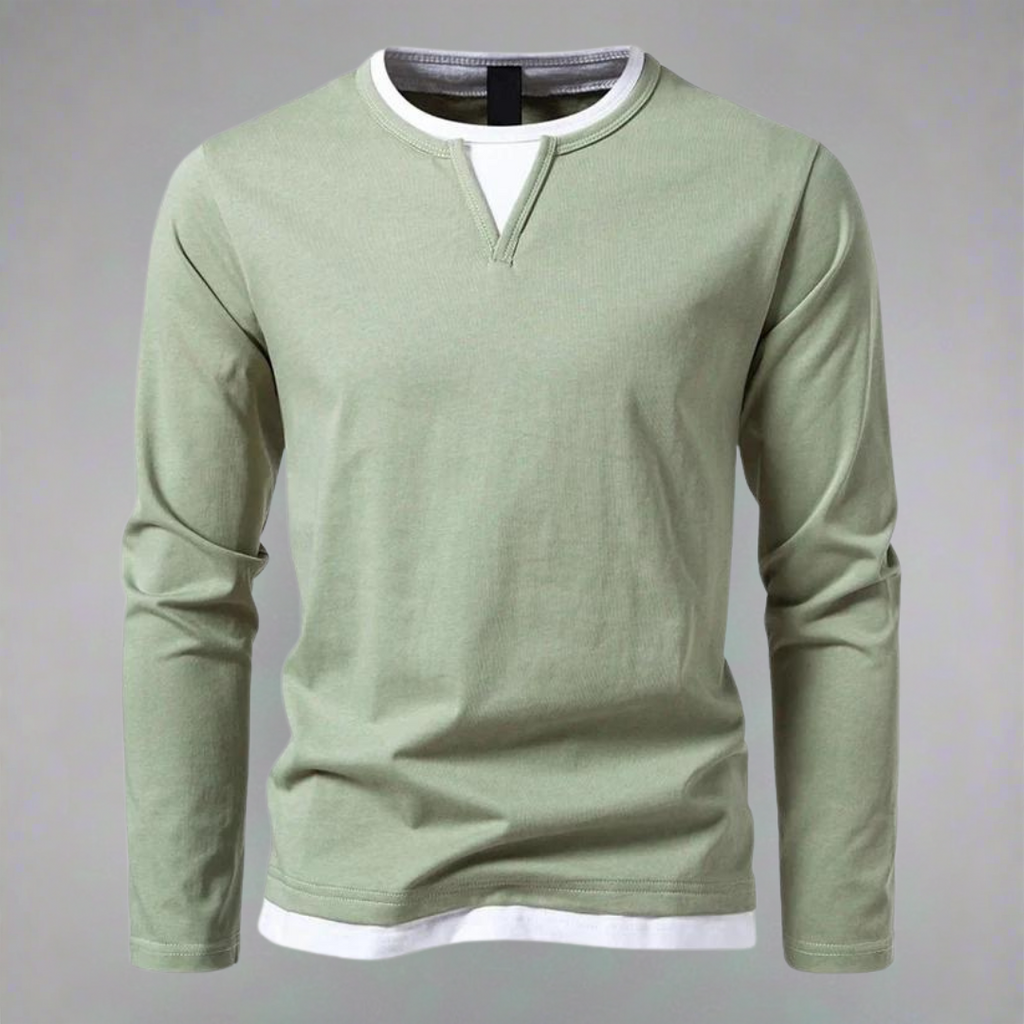 Herren - Pullover - Baumwolle - Langarm V-Ausschnitt - Moderner Stil für jeden Anlass