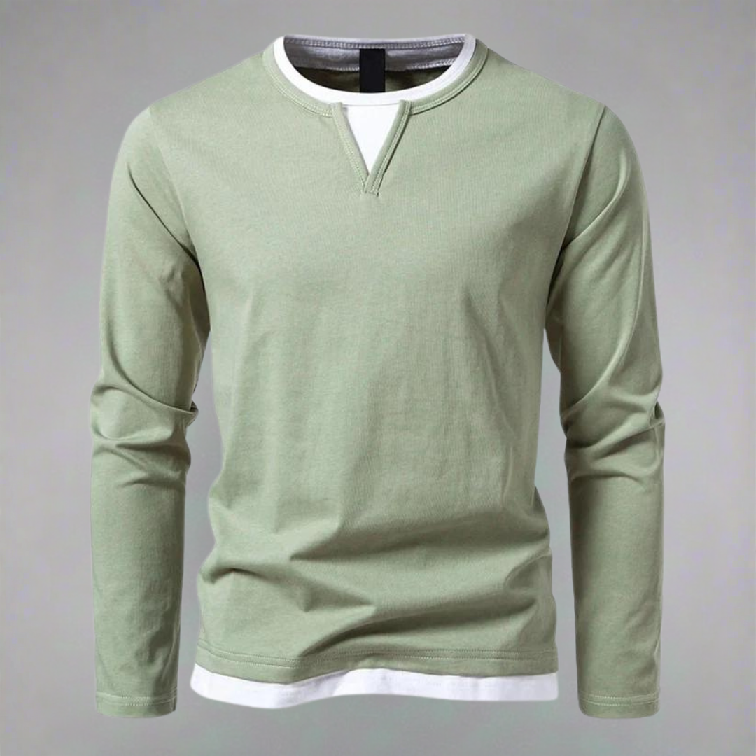 Herren - Pullover - Baumwolle - Langarm V-Ausschnitt - Moderner Stil für jeden Anlass
