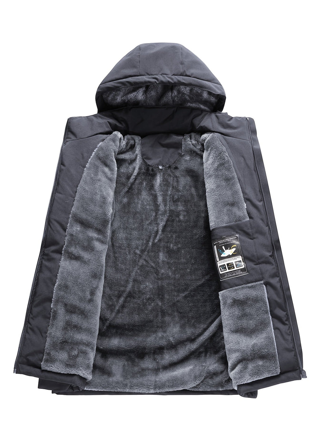 Herren - Wasserdichte Thermo-Winterjacke -  Polyester - Winddicht & Fleece gefüttert für Outdoor-Abenteuer