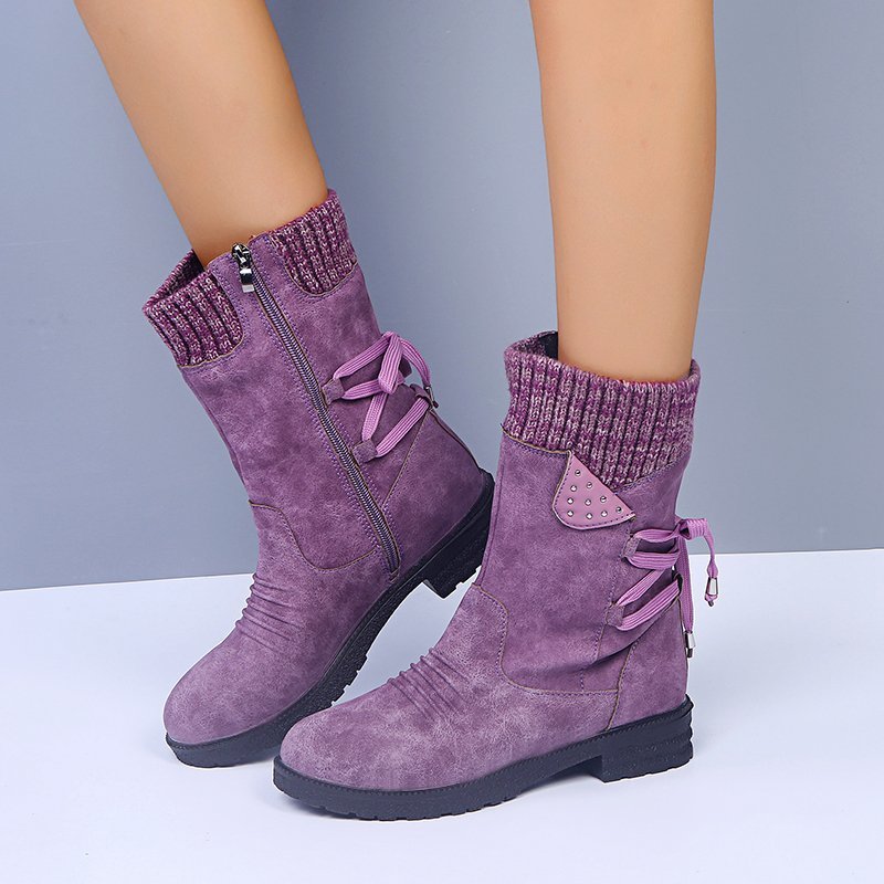 Andy™ | Warme mittelhohe Damen-Winterstiefel mit Wolle