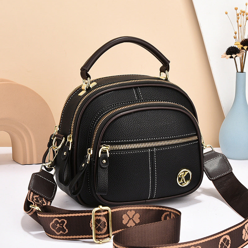 Katy™ Verstellbare Ledertasche mit breitem Schultergurt