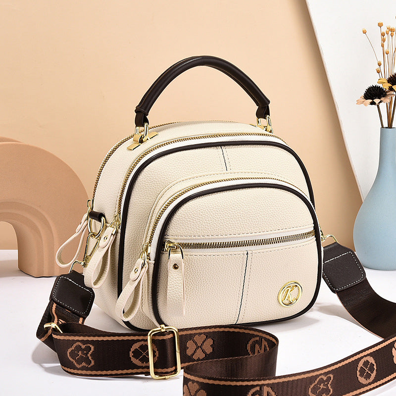 Katy™ Verstellbare Ledertasche mit breitem Schultergurt