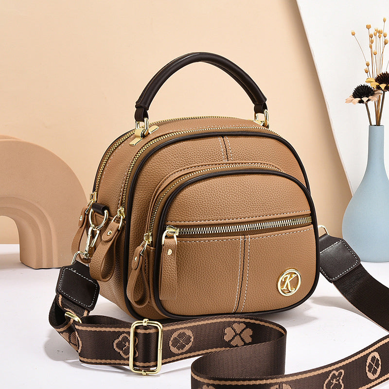 Katy™ Verstellbare Ledertasche mit breitem Schultergurt