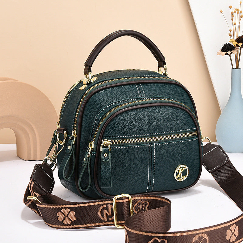 Katy™ Verstellbare Ledertasche mit breitem Schultergurt