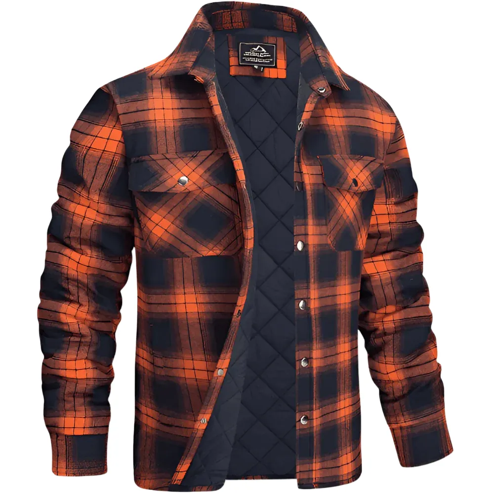 Herren - Gesteppte Karierte Jacke - Hochwertigem Material - Stylische Wärme - Ideal für jede Gelegenheit
