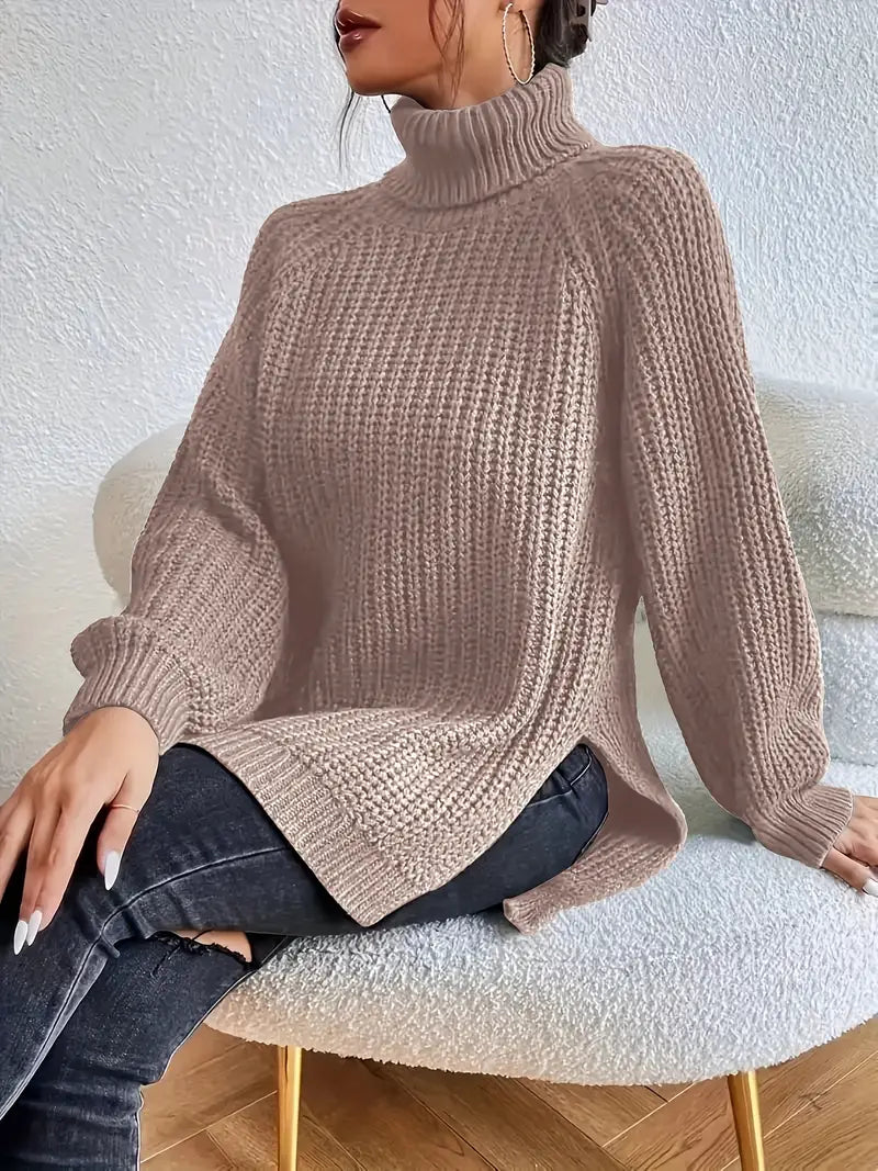 Damen - Rollkragenpullover - Weichem Strick - Stylisch und gemütlich für jeden Anlass