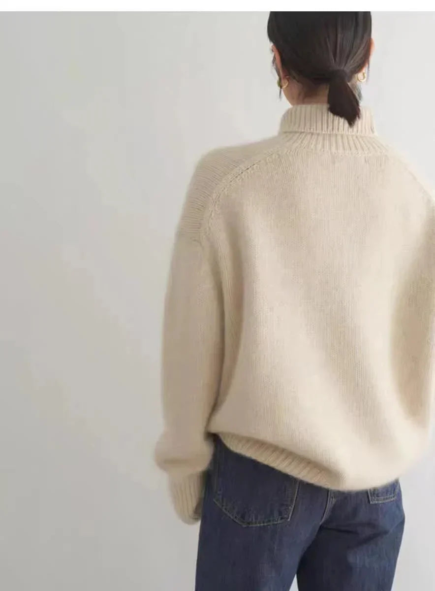 Damen - Rollkragenpullover - Kuscheliger Strick - Warmes Wintermust-have für Stil und Komfort