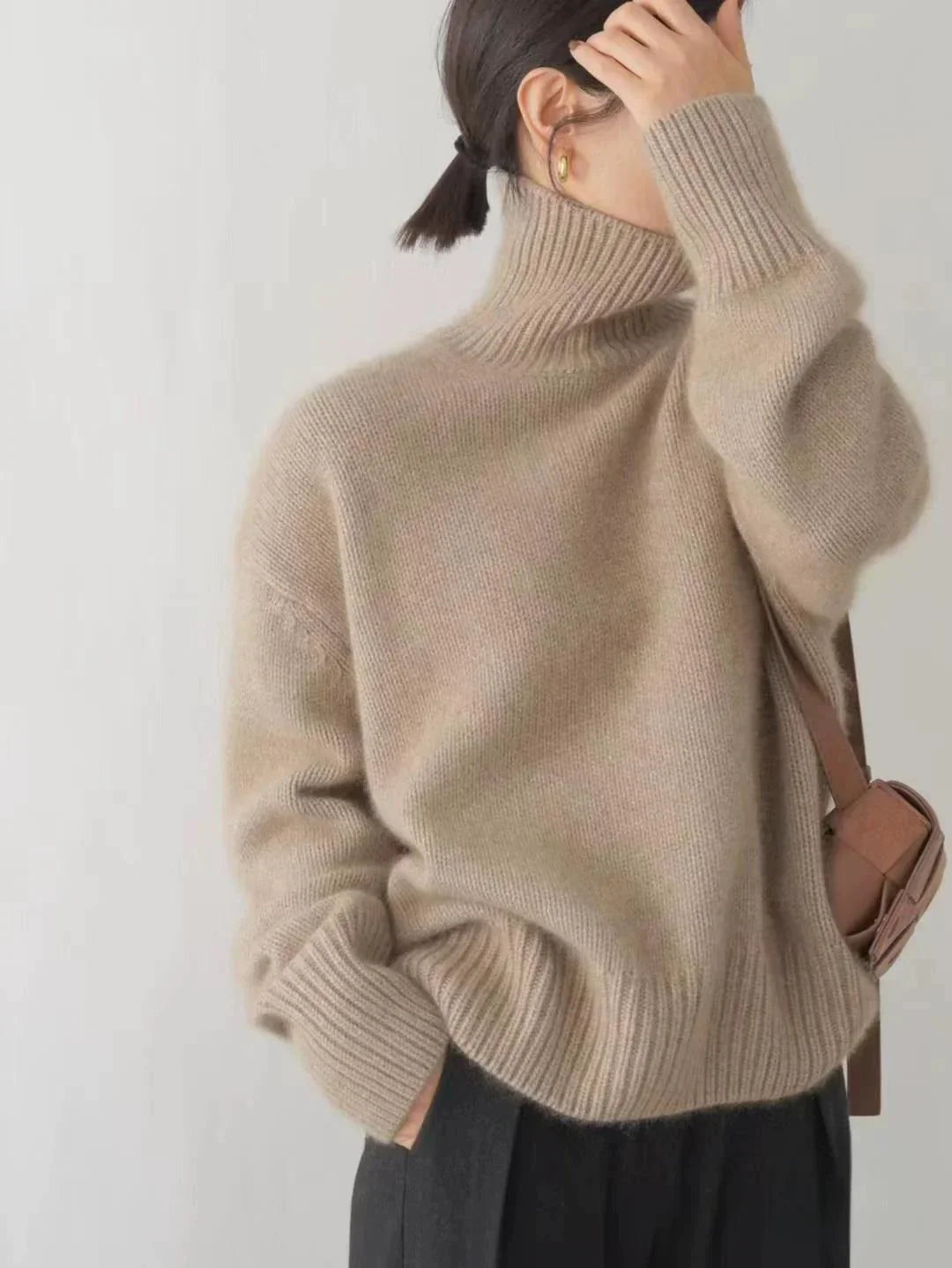 Damen - Rollkragenpullover - Kuscheliger Strick - Warmes Wintermust-have für Stil und Komfort