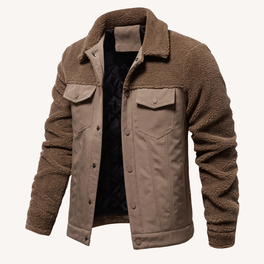 Herren - Stylische Patchwork Jacke - Gemütliches Material & Einzigartiges Design - Ideal für Freizeit