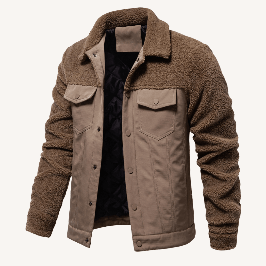 Herren - Stylische Patchwork Jacke - Gemütliches Material & Einzigartiges Design - Ideal für Freizeit
