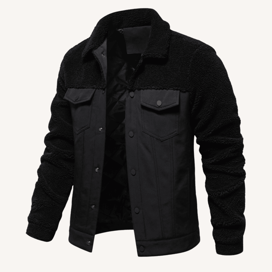 Herren - Stylische Patchwork Jacke - Gemütliches Material & Einzigartiges Design - Ideal für Freizeit
