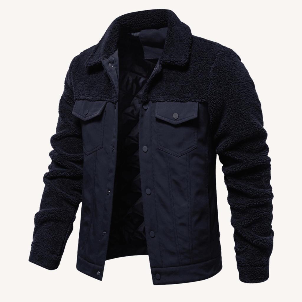 Herren - Stylische Patchwork Jacke - Gemütliches Material & Einzigartiges Design - Ideal für Freizeit