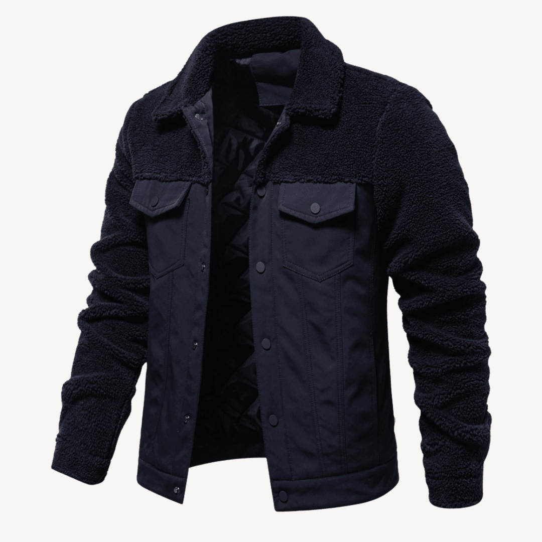 Herren - Stylische Patchwork Jacke - Gemütliches Material & Einzigartiges Design - Ideal für Freizeit