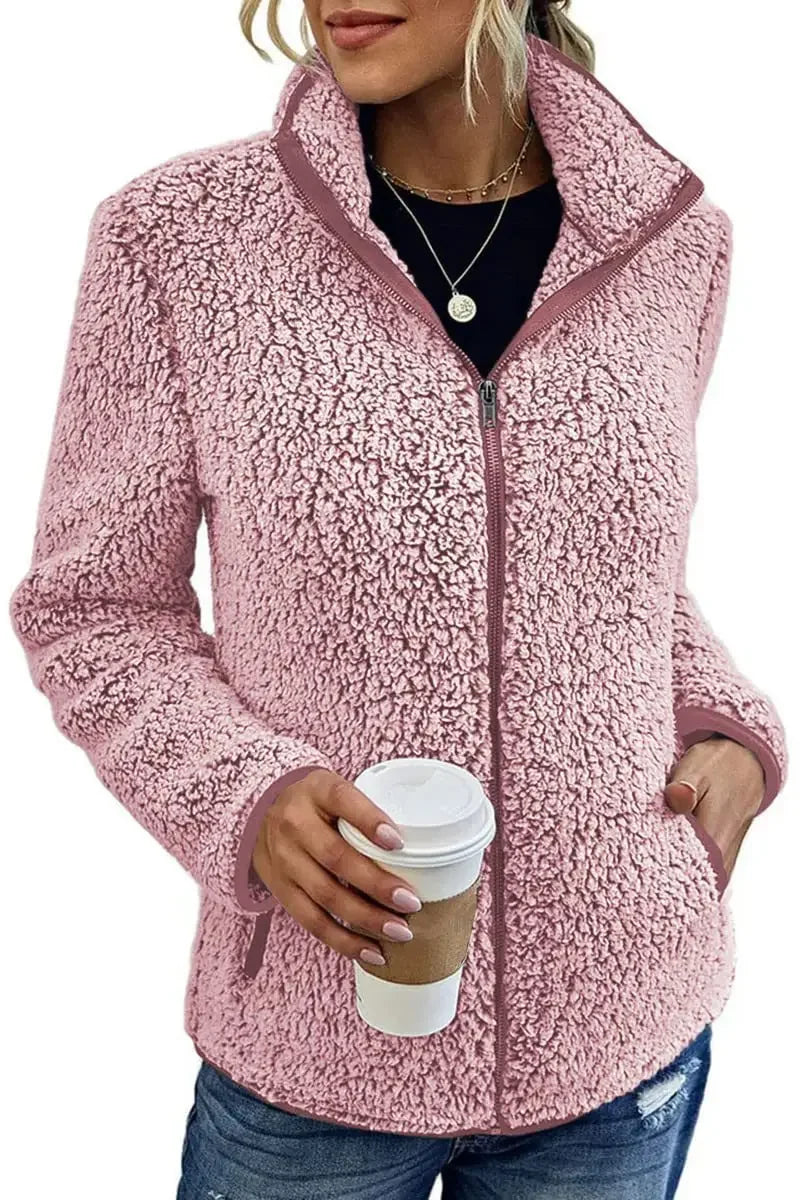 Damen - Fleece-Jacke mit Reißverschluss - Kuschelig - Weiches Material - Ideal zum Überziehen für jeden Anlass