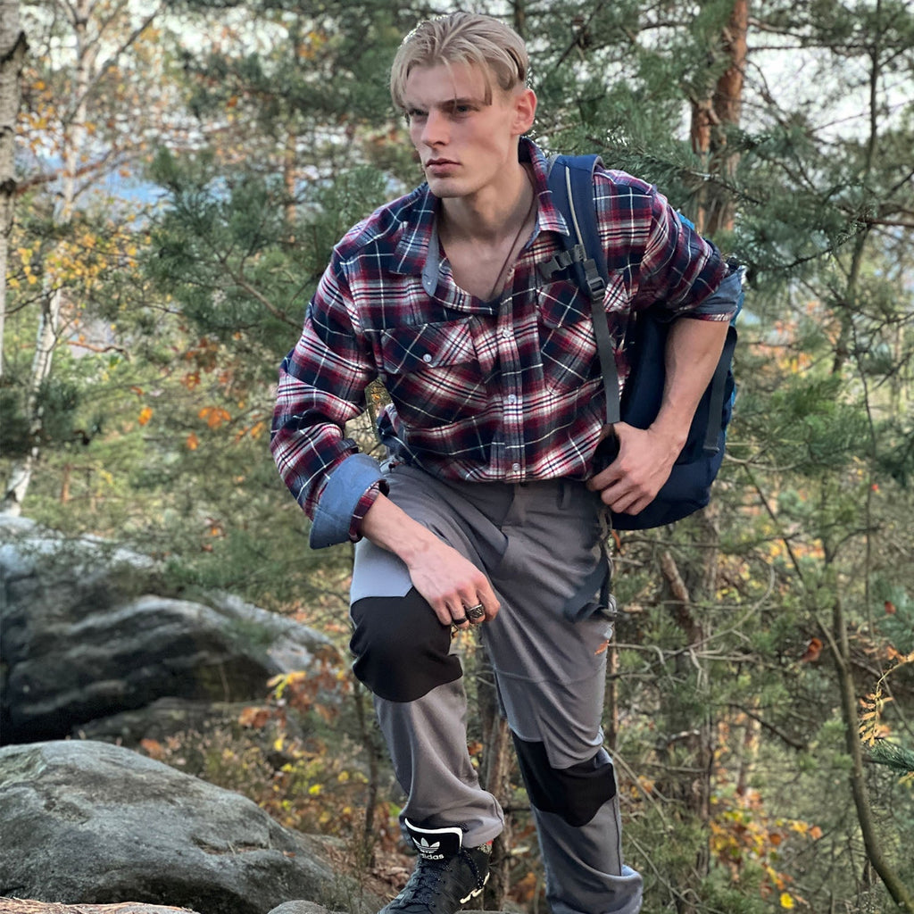 Herren - Langarmhemd - Baumwolle - Karierter Flanell im Casual Style - Bequem und Trendy