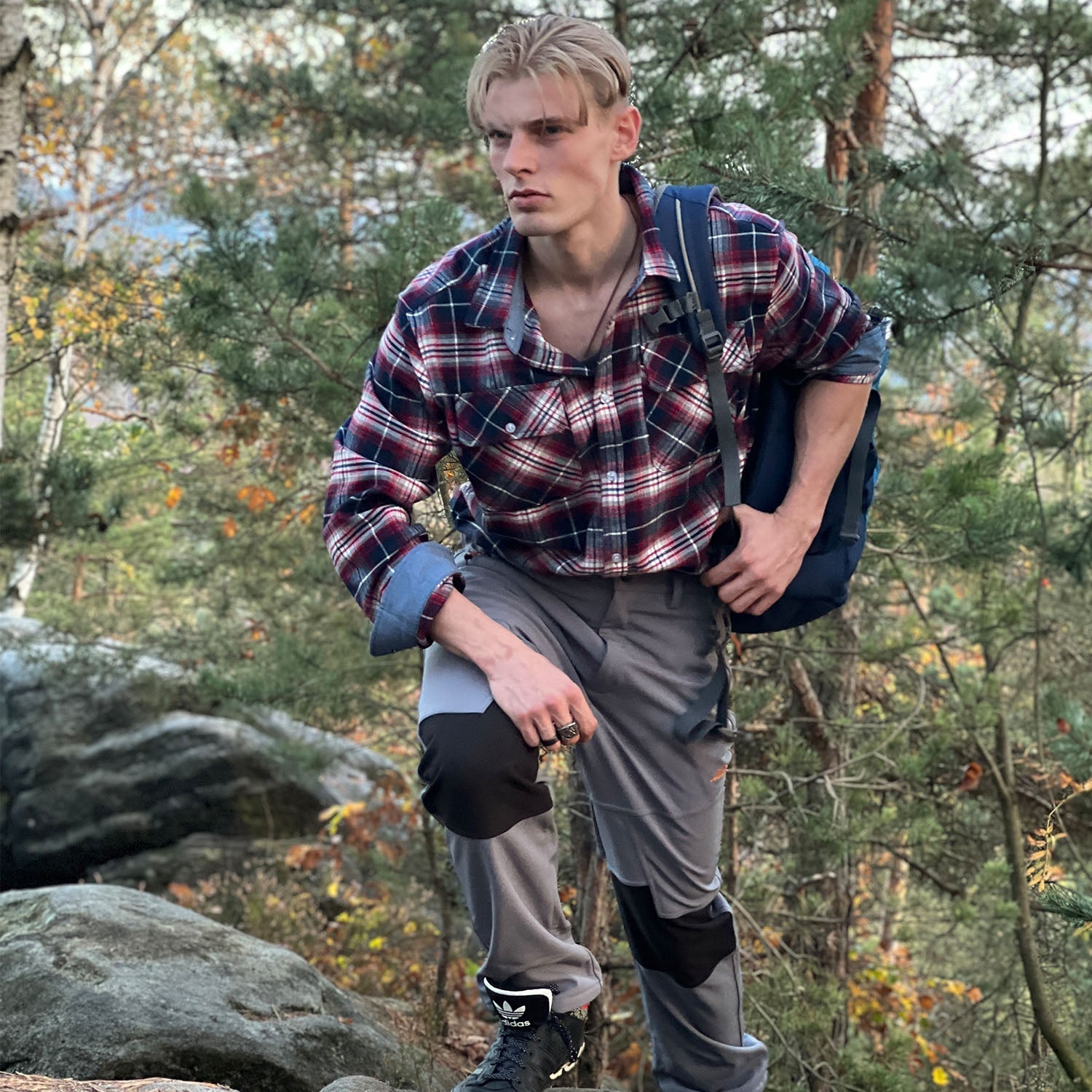 Herren - Langarmhemd - Baumwolle - Karierter Flanell im Casual Style - Bequem und Trendy
