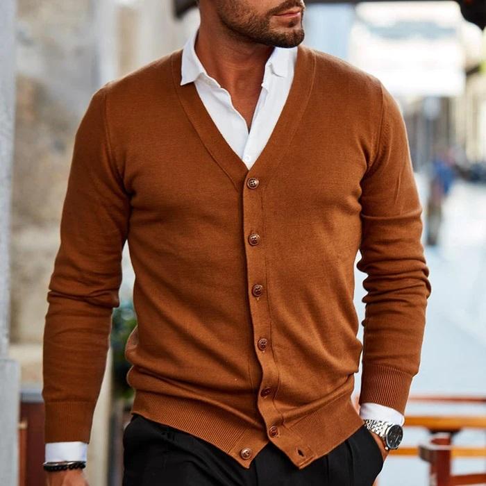 Herren - Lässiger Cardigan - Weicher Strick - Stilvolles Layering für jeden Anlass