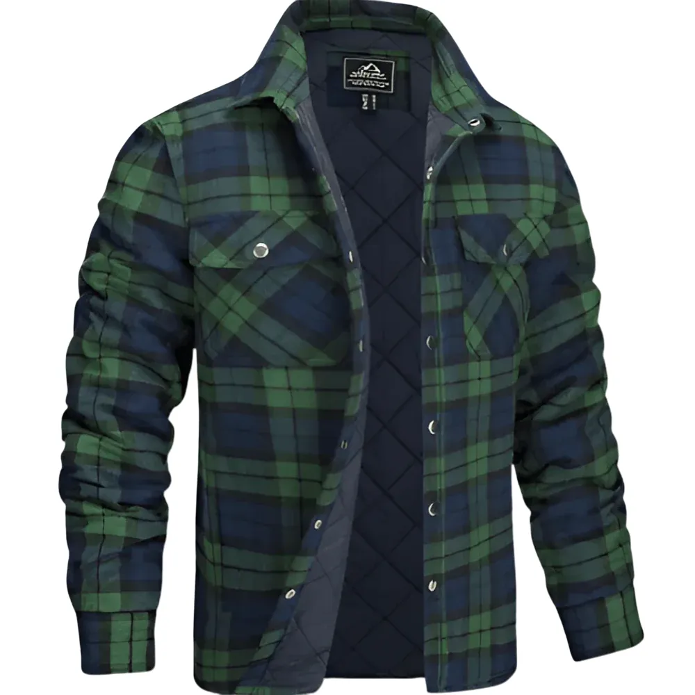 Herren - Gesteppte Karierte Jacke - Hochwertigem Material - Stylische Wärme - Ideal für jede Gelegenheit