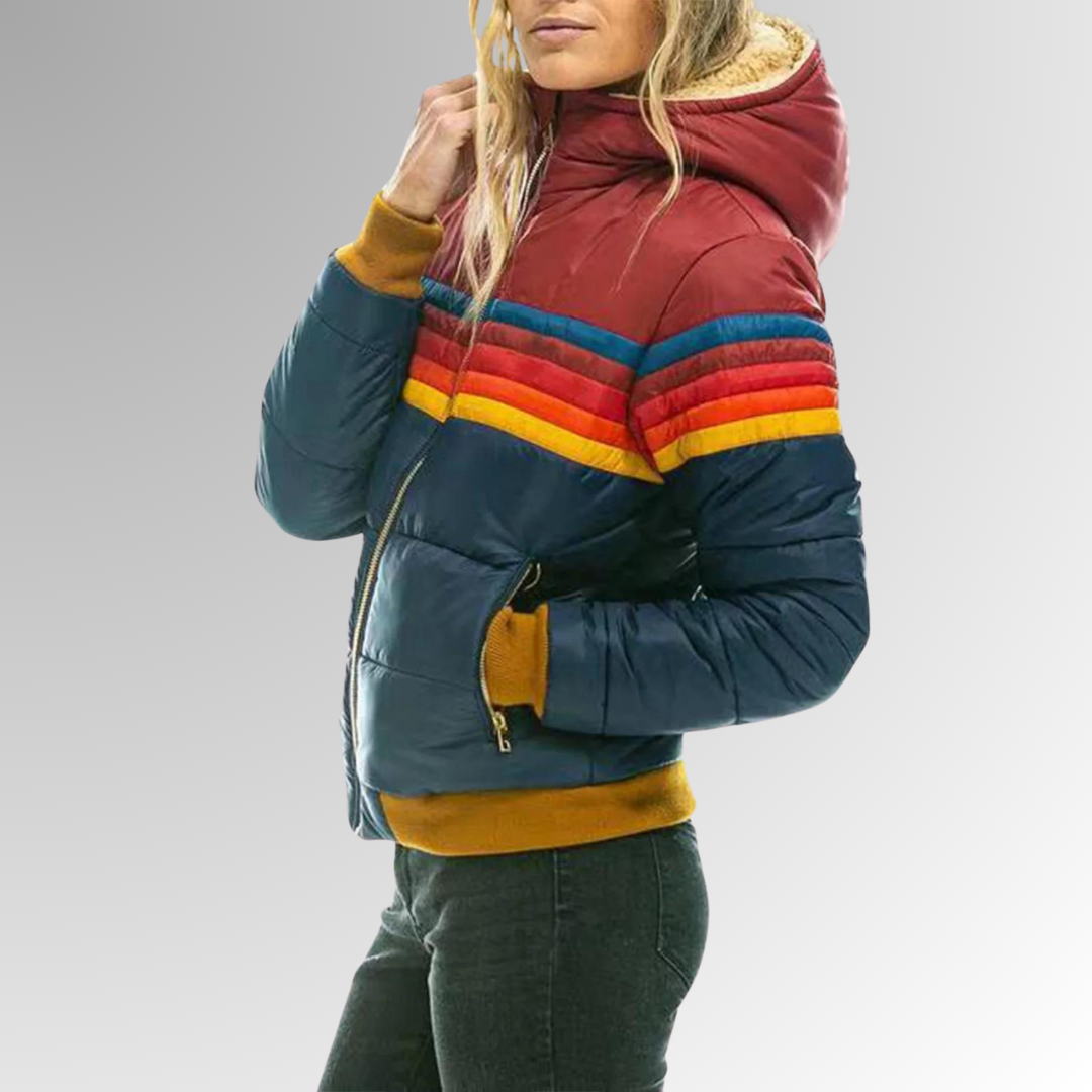 Damen - Retro-Jacke - Baumwoll-Mischung - Isoliert für optimalen Kälteschutz - Stilvoller Begleiter für kaltes Wetter