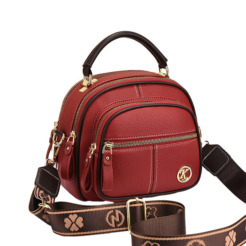 Katy™ Verstellbare Ledertasche mit breitem Schultergurt