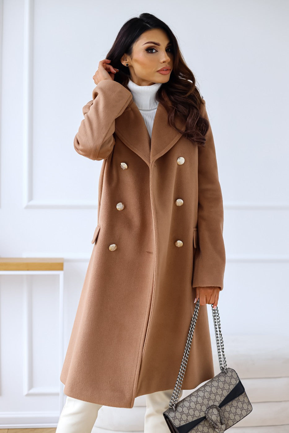 Damen - Trenchcoat - Reverskragen - Klassischen kragen - Modische Winter Oberbekleidung