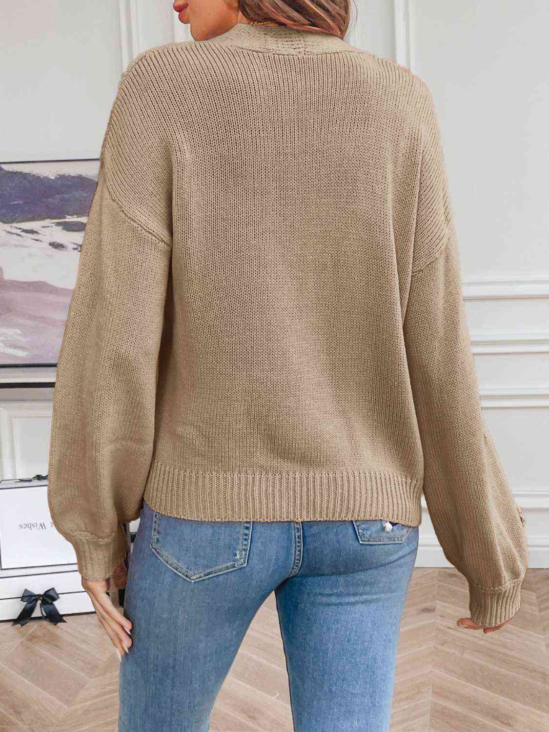 Frauen - Floraler Cardigan - Leicht und stilvoll mit langen Ärmeln - Offene Vorderseite für jedes Outfit