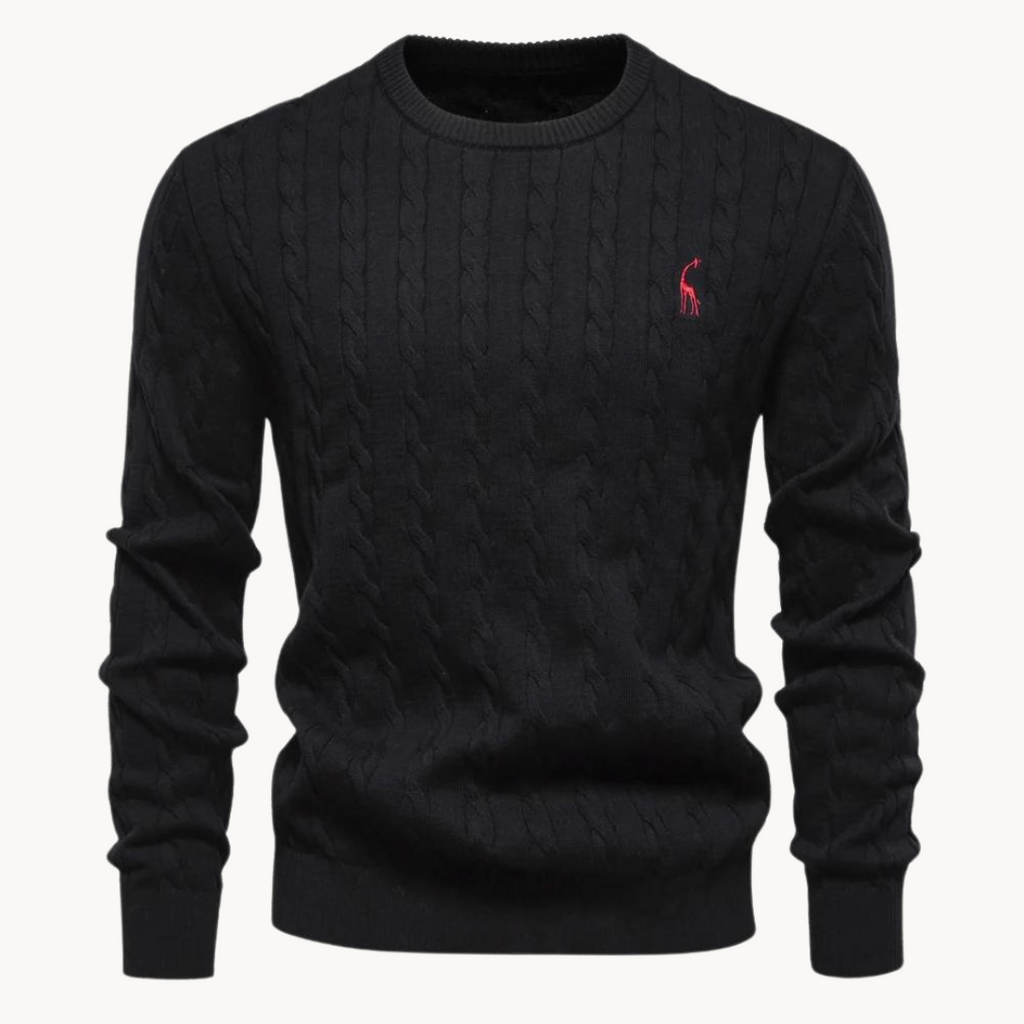 Herren - Zopfstrick Pullover - Weicher Stoff - Warmer Ponty - Lässiger und bequemer Pullover für jeden Anlass