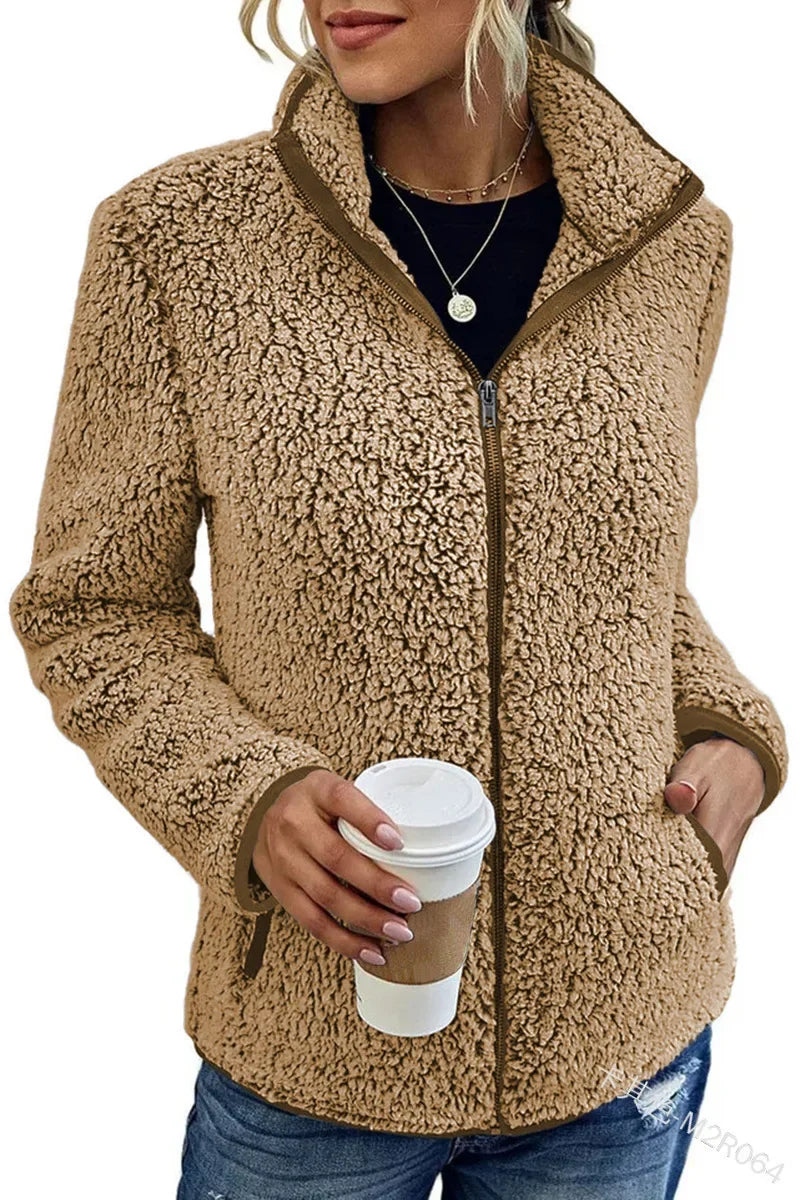 Damen - Fleece-Jacke mit Reißverschluss - Kuschelig - Weiches Material - Ideal zum Überziehen für jeden Anlass