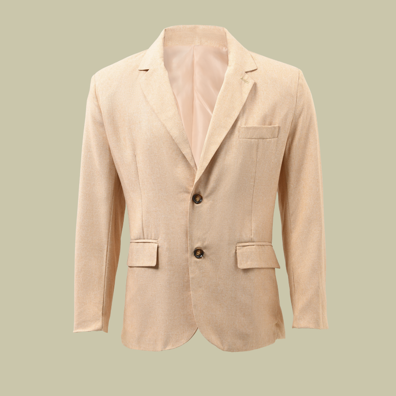 Herren - Casual Blazer - Baumwoll-Polyester Gemisch - Revers mit Kerbe, zwei Knöpfe - Moderner Stil für jeden Anlass